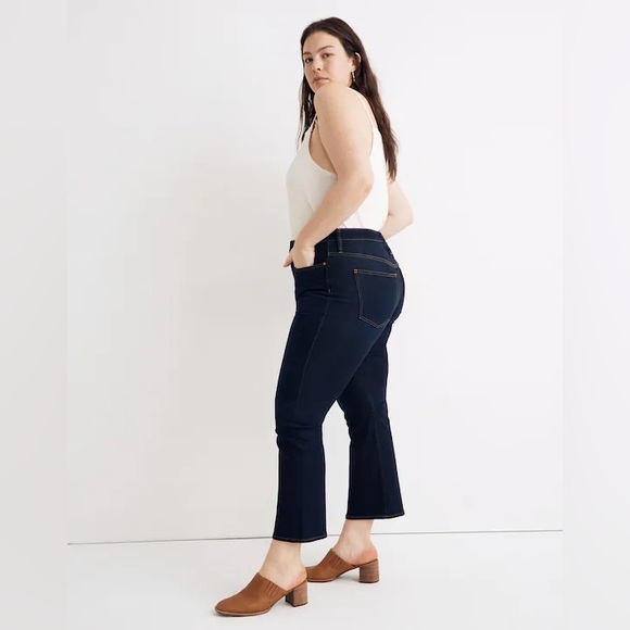 Madewell Curvy Cali Demi Boot Cut Denim Jeans Black Size 32 - Picture 1 of 6
